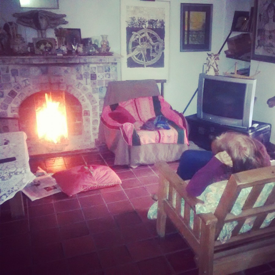 lareira, casa, calor, lenha, fogo, uma pessoa, pessoas, relaxar, idosos, idosos, idosos, sofá, poltrona, vida,