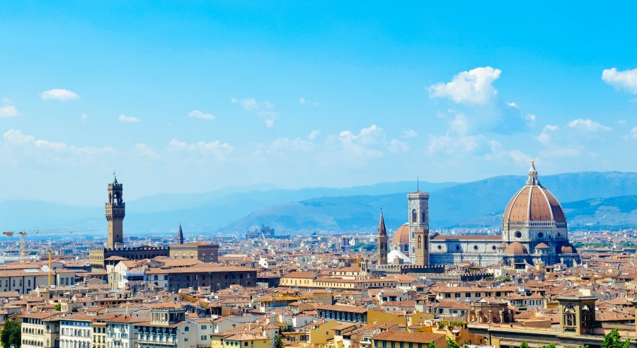 Europa, Florença, Velho, Céu, Stokpic, Verão, Toscana, Catedral, Cidade, Cofre, Duomo, Cúpula, Itália, Paisagem, Montanha, Telhado, Telhados, Horizonte,