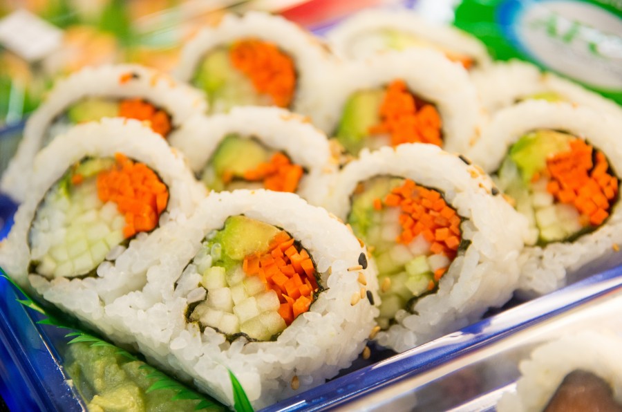 Refeições, sushi, prato, gourmet, cenoura, vegetariano, vegan, comida, japonês, japonês, oriental, nori, popular, almoço, jantar, arroz, sashimi, americano, ásia, maki, variedade, pepino,
