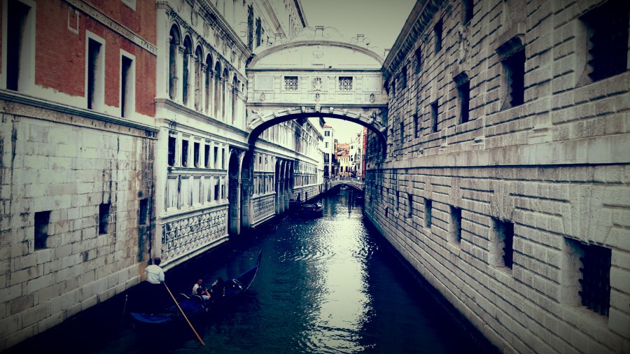 Itália, Canal, Gôndola, Gondolin, Veneza, Vintage