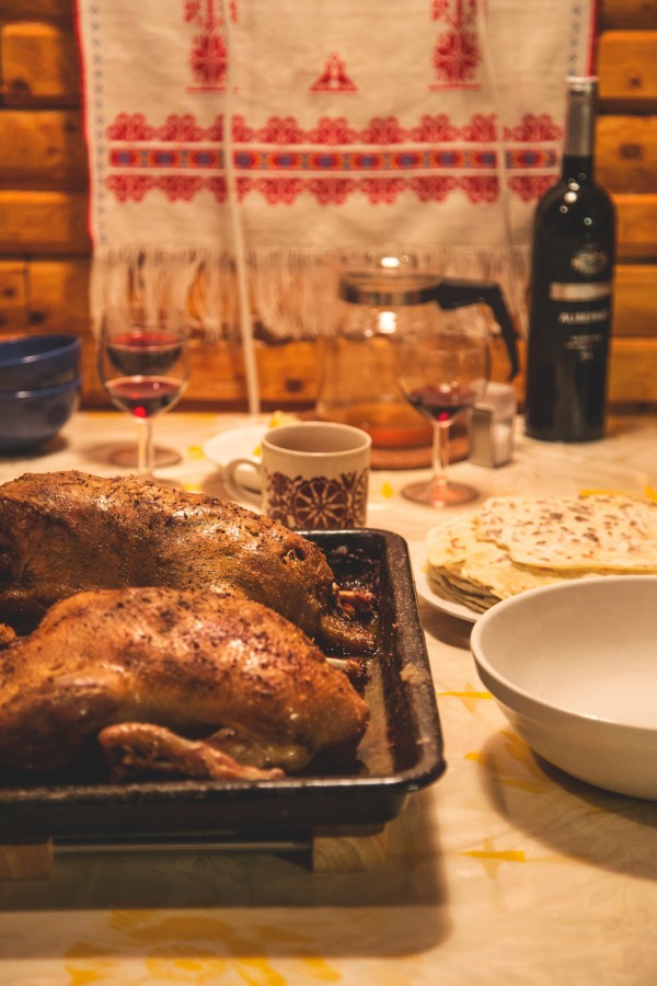 jantar, refeições, vinho, tabela, galinha, chafariz, carne, nobody, lar,