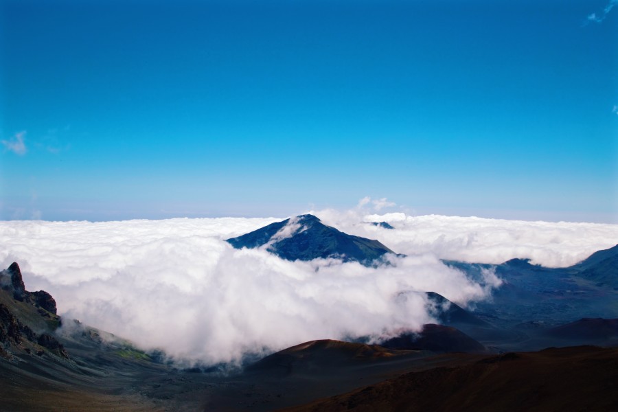 montana, paisagem, topo, céu, nuvem, nuvens, topo