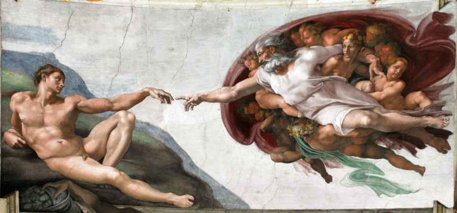 pintura, miguel anjo, criação, criação, conceito, religião, católico, sistine chapel, baticano, roma, itália, arte,