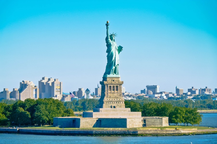 Manhattan, Monumento, Cidade de Nova York, Nova Iorque, Patriota, Política, Estados Unidos, América, Estátua, Stokpic, Estátua da Liberdade, EUA, arquitetura, epica, céu, viagem,