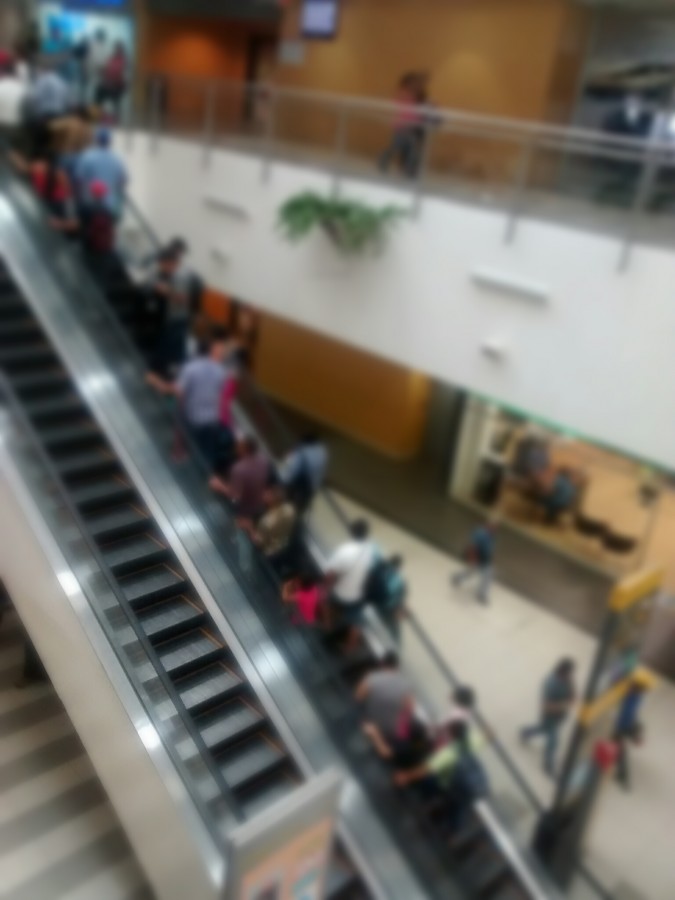 shopping, shopping, escada rolante, interior, pessoas,