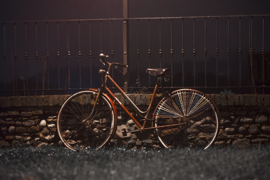 vindima, bicicleta, velha, exterior, transporte,