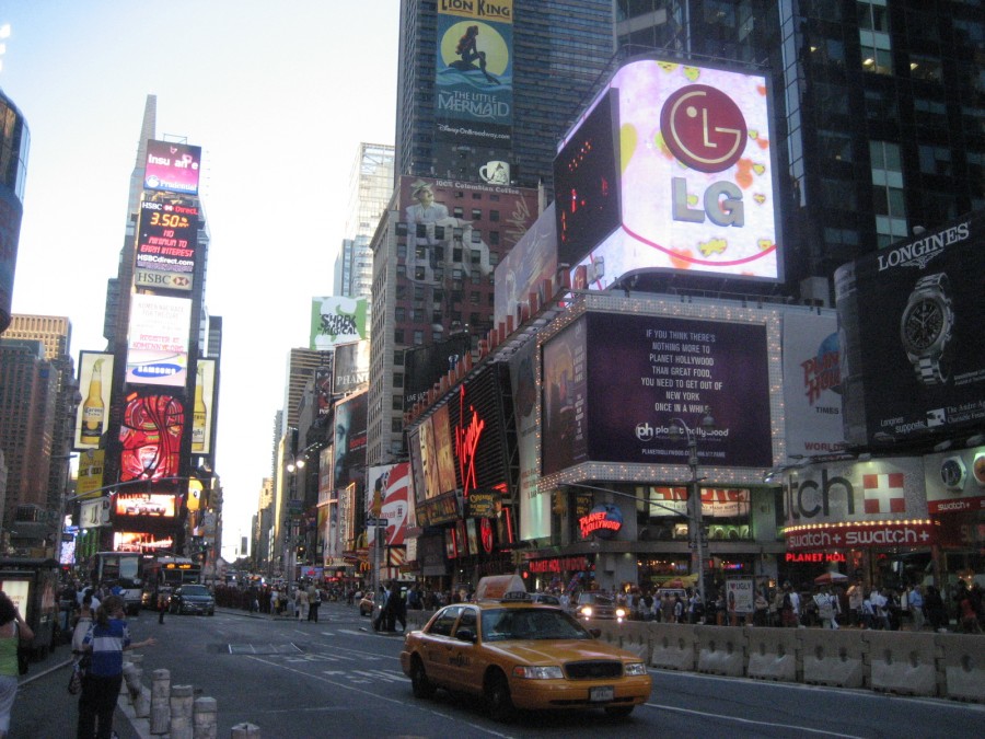 Times Square, Nova Iorque, EUA, Estados Unidos, América, Cityscape, Cidade, Luz, Luminosa, Táxi, avenida, turista, turismo,