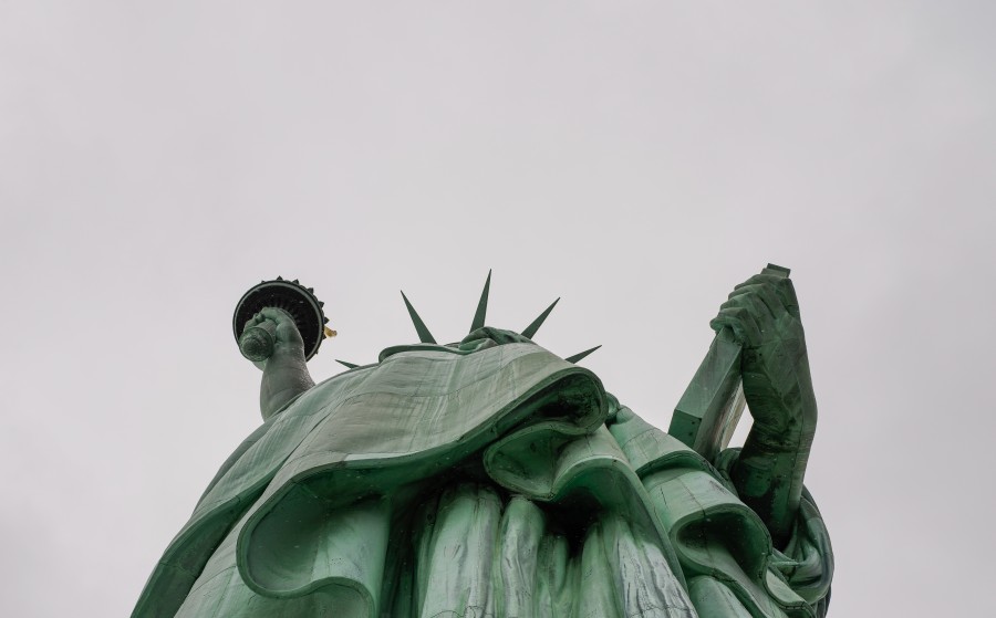 Estátua liberdade, eua, eua, estátua, dia, primeiro plano, símbolo, nova iorque,