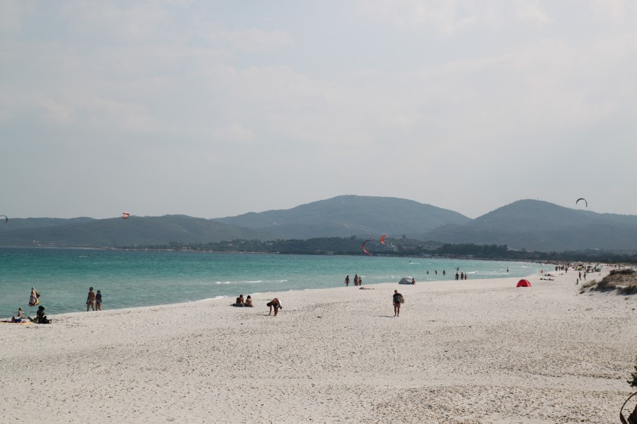 praia, itália, europa, costa, verão, pessoas, paisagem, sardinia, meditarraneo,