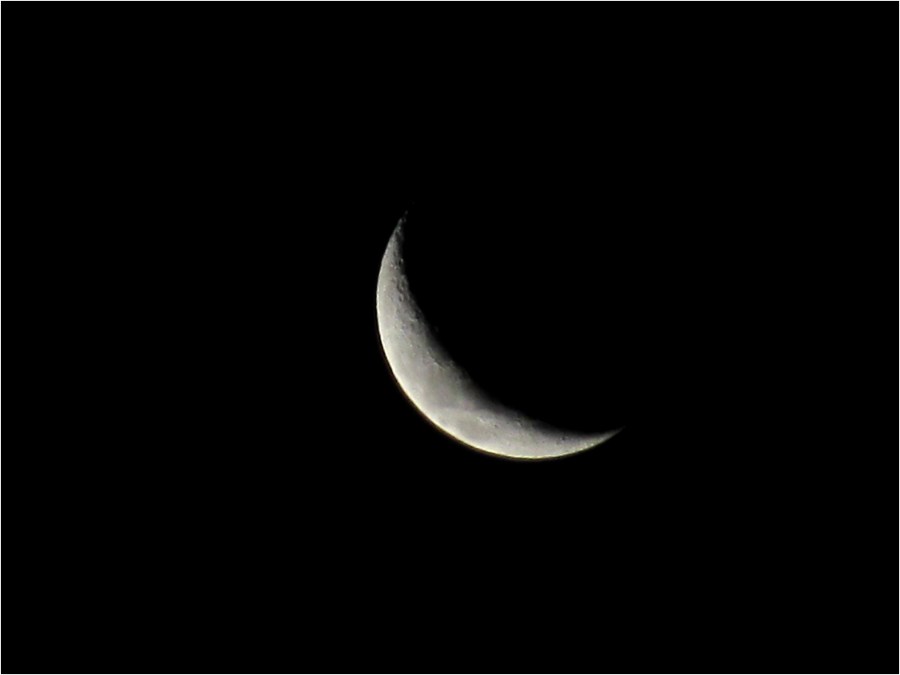 Lua, Crescente, Astros, Cosmos, Universo, Noite, Escuro