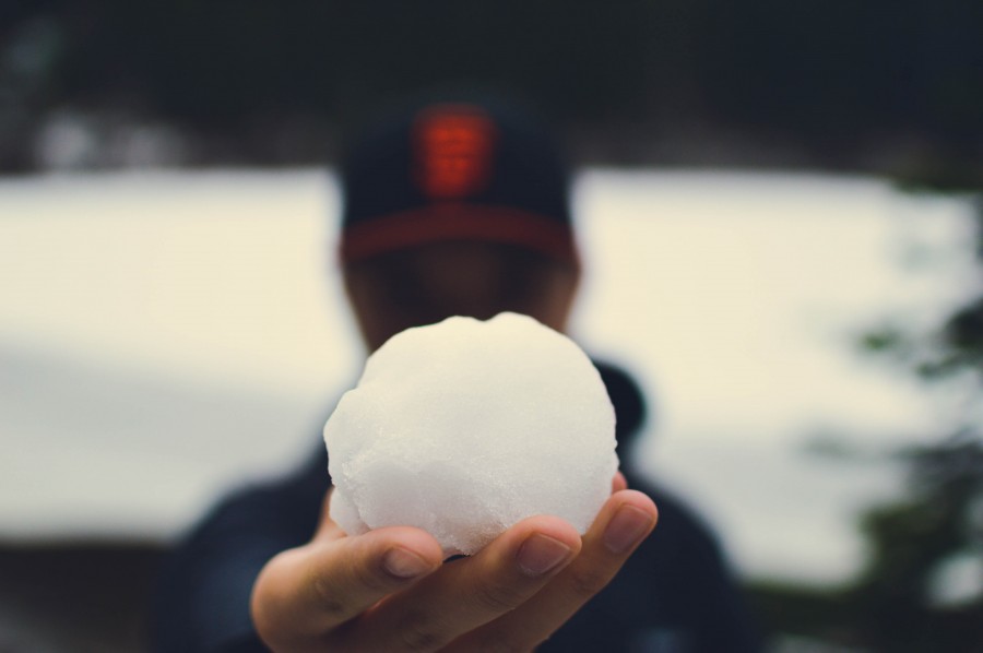 neve, inverno, uma pessoa, pessoas, homem, exterior, dia, bola, gelo, gelado, bola,
