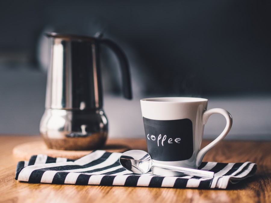 café, bebida, cafeteira, xícara, café da manhã, quente, colher,