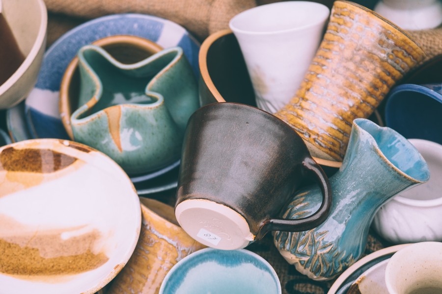 Cerâmica, Cerâmica, Artesanato, Arte, Venda, Copa, Taças, Tigela, Ninguém, Objeto,