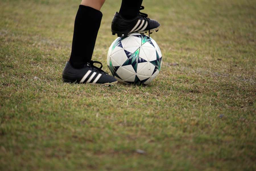 futebol, jogador, uma pessoa, bola, sapatos, esportes, jogar, bola,
