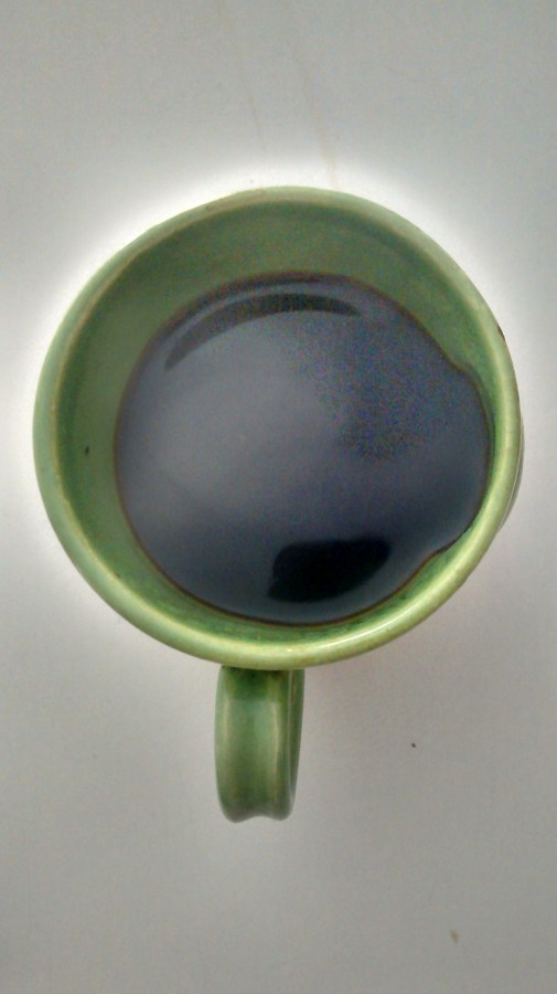Taxa, café, bebida, quente, visão aérea, HDR