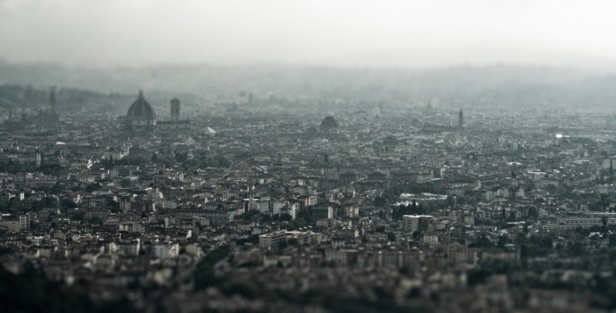 Florença, itália, florença, dia, cidade, capital, tilt, shift, hdr, geral, vista
