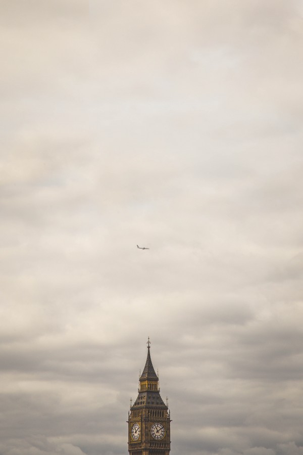 Londres, inglaterra, europa, torre, relógio, ben grande, ninguém, arquitetura, avião,