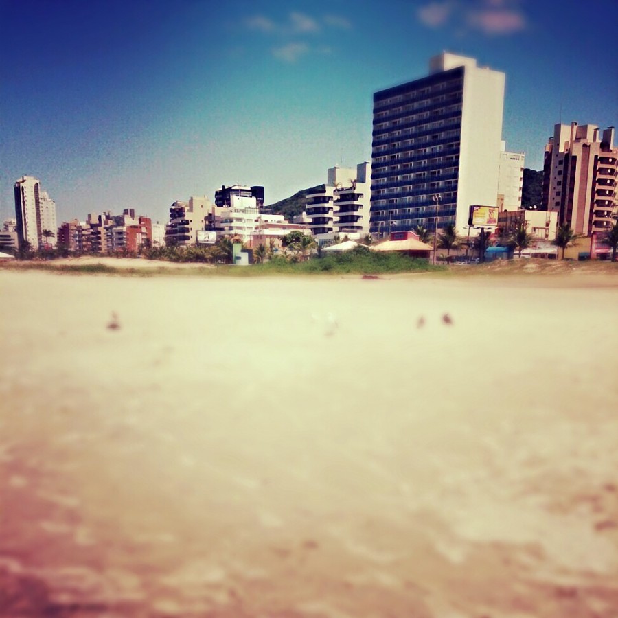 caioba, praia, brasil, américa, latim, latim, costa, cidade, dia, verão, mansa, edifícios, tilt shift,
