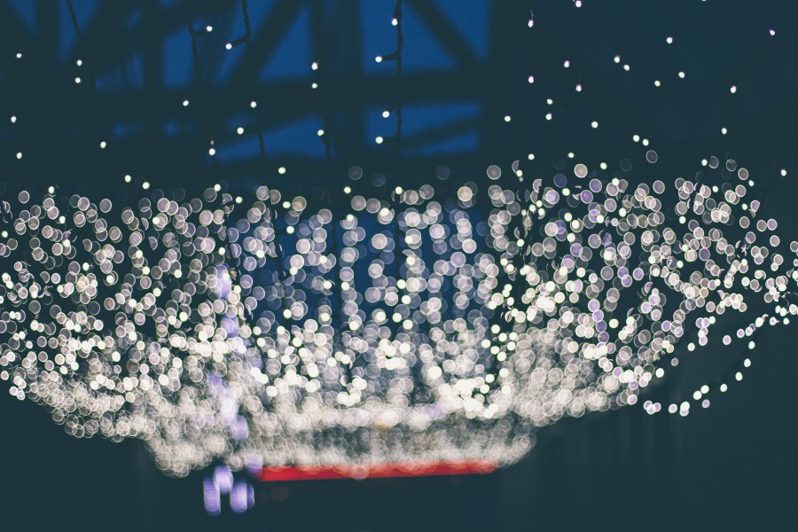 luz, luzes, noite, borrão, fundo, fundo, ninguém,