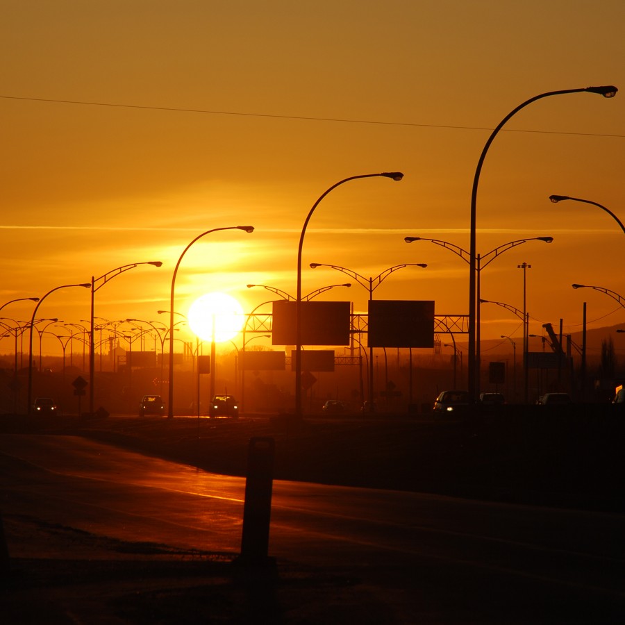Rodovia, rota, auto, carros, carro, carro, trânsito, pôr do sol, paisagem urbana, pôr do sol, pôr do sol, manhã, cedo, amanhecer,