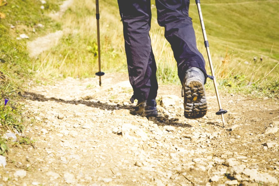 Escalada, cana, esportes, montanha, trekking, fora, ao ar livre, uma pessoa, pessoas,