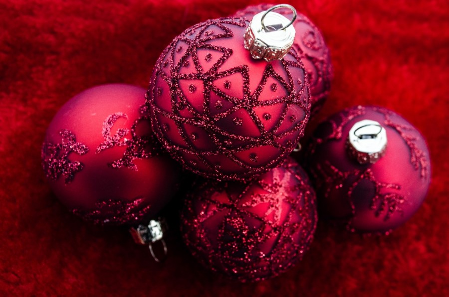 natal, detalhe, ornamento, navideo, natal, decoração, celebração, 2015, celebração, vermelho,