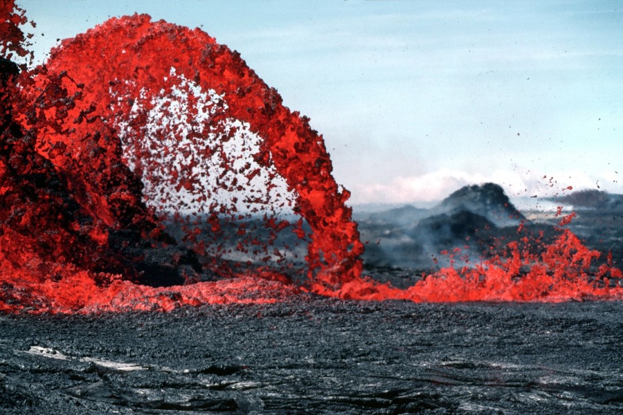 lava, vulcão, erupção, mar, costa, quente, rocha, magma, líquido, erupção, desastre, vulcânico, vulcânico,