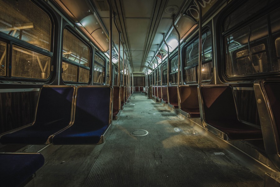 metrô, transporte, ninguém, vazio, interior, público,