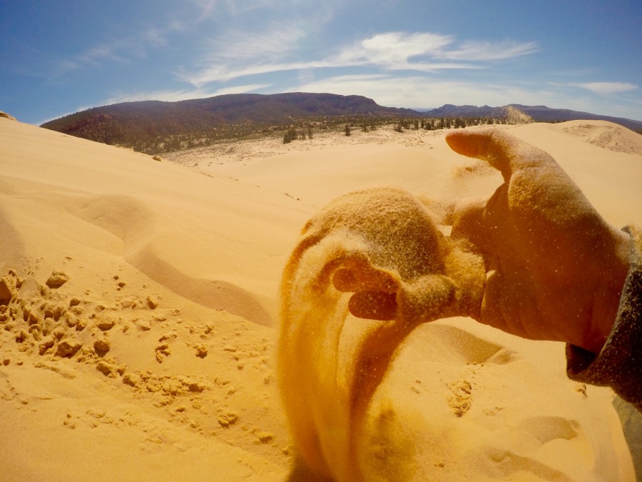uma pessoa, pessoas, homem, mãos, areia, deserto, calor, conceito, dunas, dunas,
