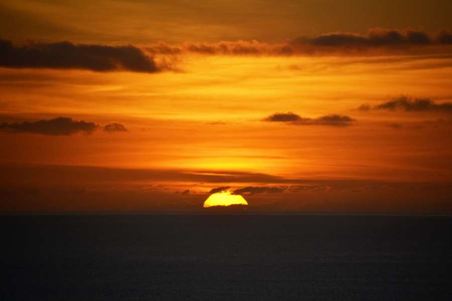 sol, laranja, nublado, céu, pôr do sol, baixo, luz do sol, ninguém, paisagem, horizontal