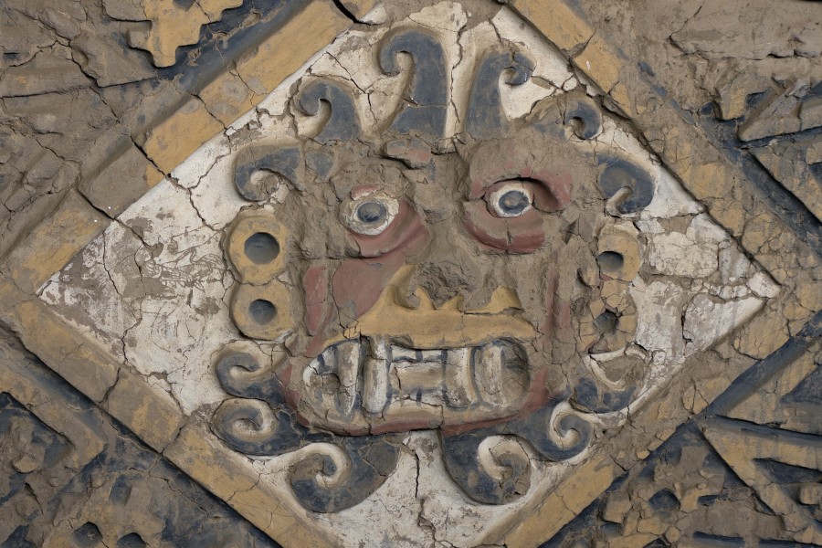 Trujillo, Peru, Huanchaco, adobe, civilização, América Latina, antiga, frito, cultura, rosto, forma,