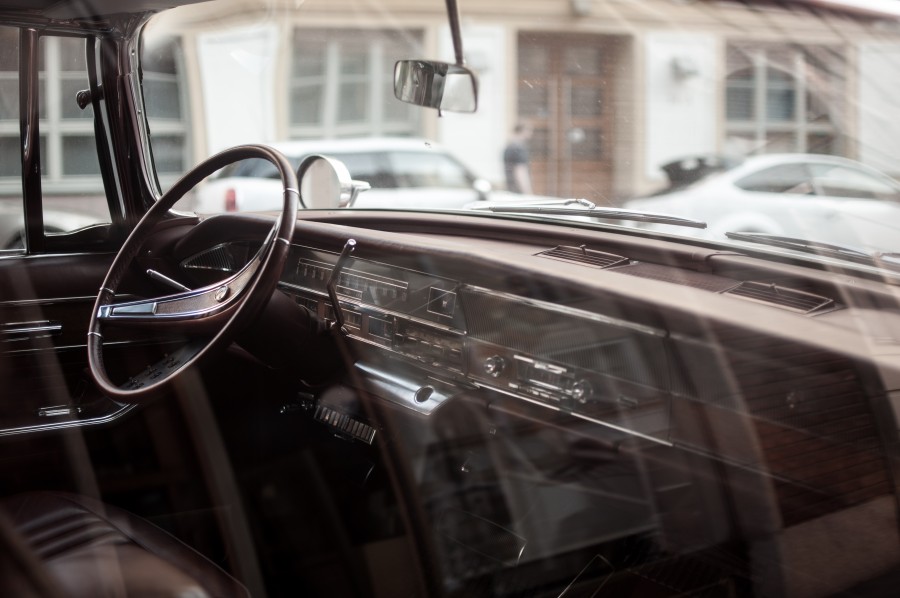 interior, auto, carro, carruagem, velho, velho, vintage, anos 70,