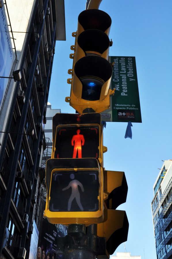 Buenos Aires, Urbano, Semáforo, Travessia, Pare, Pare, Vermelho