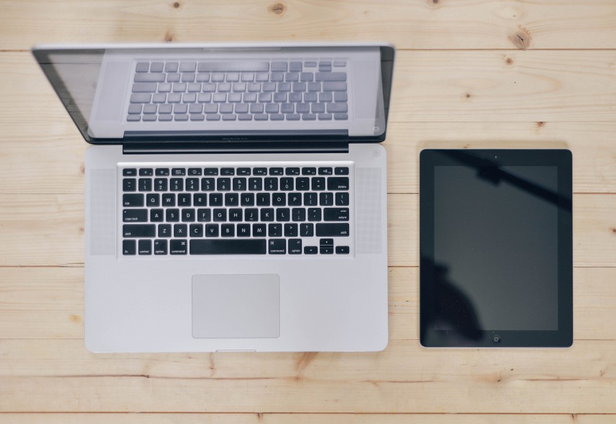 Ipad, Macbook, Trabalho, alumínio, maçã, negócio, mesa, teclado, notebook, mac, escritório, tela, tecnologia, tela sensível ao toque,
