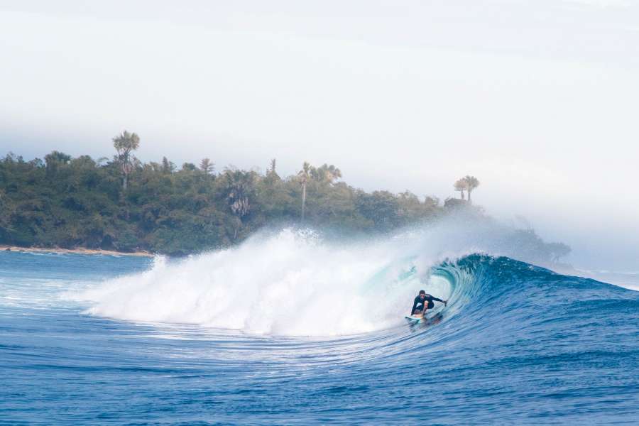 onda, água, azul, mar, fundo, fundo, surfar, uma pessoa, surfista, tropicais, costa, esportes, túnel,