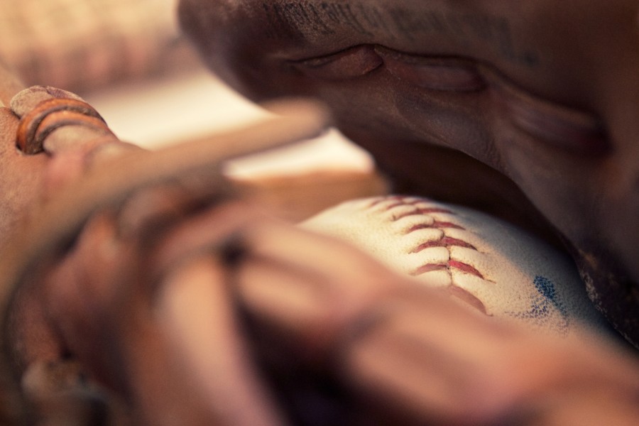 beisebol, bola, esportes, luva, couro, close-up, detalhe,