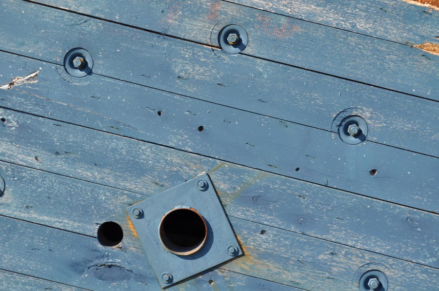 Textura, texturas, madeira, óxido, parafusos, parafuso, porca, azul, folha