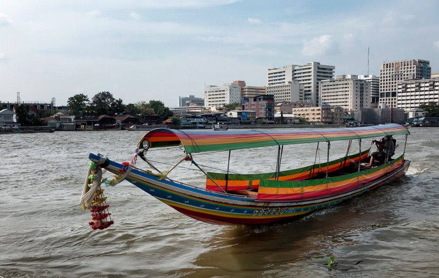 Tailandia, bote, rio, cultura, transporte, cidade, ásia, asiático, bote