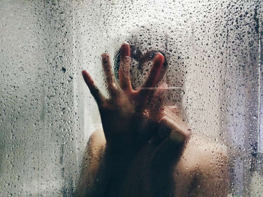 Janela, Vidro, Nevoeiro, Nevoeiro, Condensation, Chuveiro, Nu, Pessoa, Mão, Coração, Wonderlust, Vida, Saudade, Coração partido, Triste