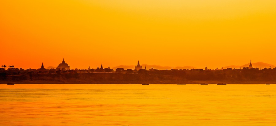 bagan, india, hindu, pôr do sol, rio, myanmar, templo, pagode, birmânia, asia, paisagem, pôr do sol,