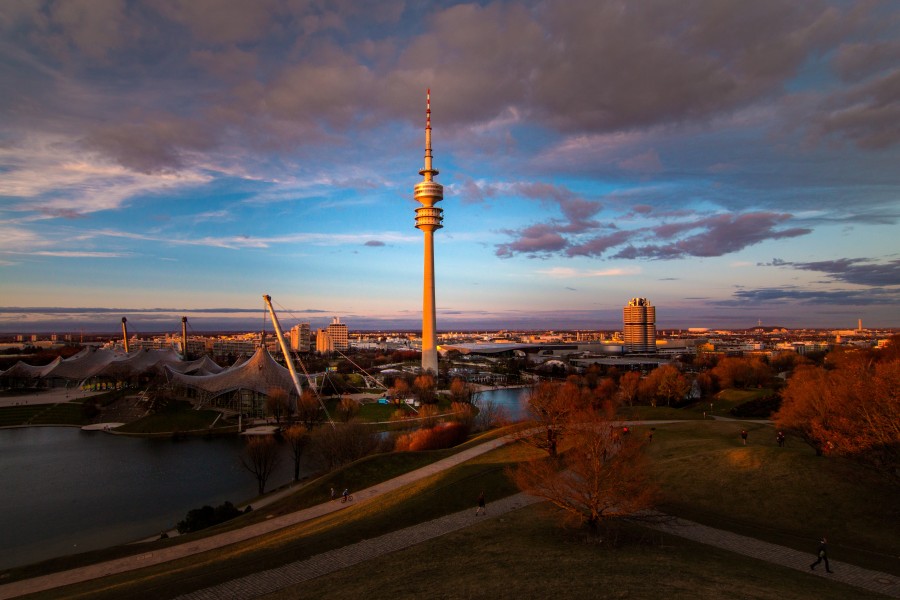Munich, alemanha, europa, cidade, urbano, dia, arquitetura, paisagem,
