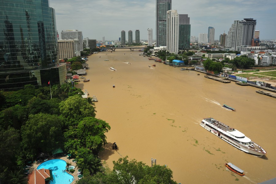 Bangkok, Tailândia, Ásia, Ásia, Cidade, Capital, Dia, Rio, Paisagem, Urbana,