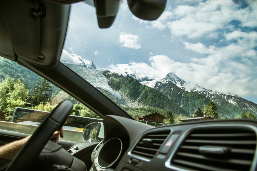 dirigir, car, montanha, paisagem, viagem, vacation, ver, interior, car, vehicle, dirigir, travel, travel,