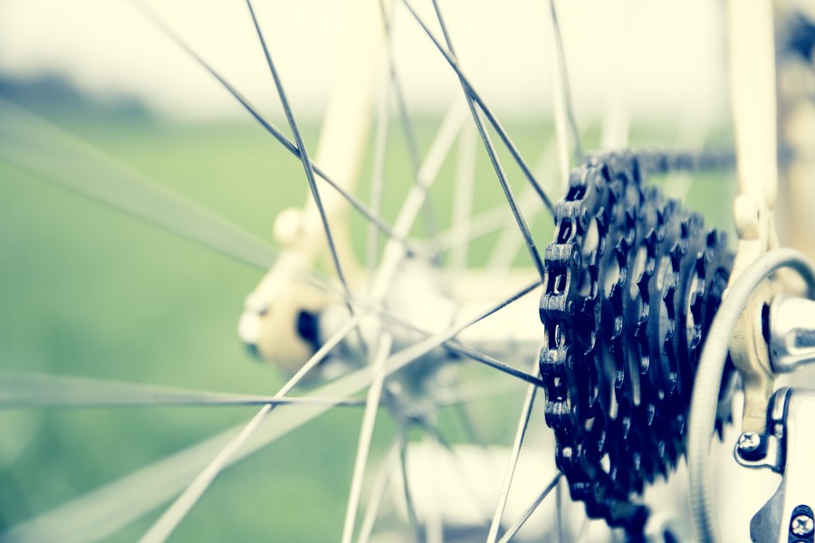 engrenagem, mudanças, bicicleta, roda, primeiro plano, corrente,