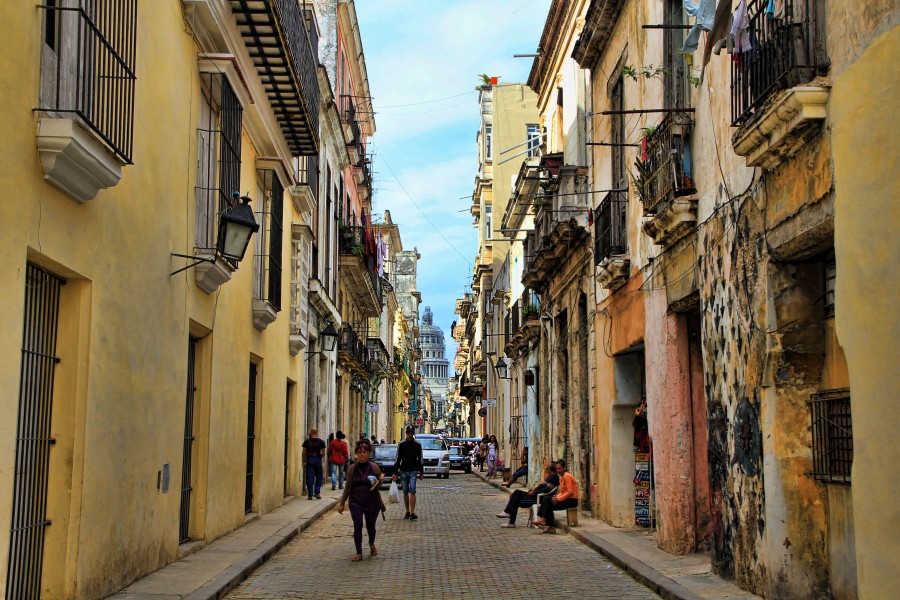 Cuba, céu azul, rua, arquitetura, urbano, cidade, cubano, Havana,