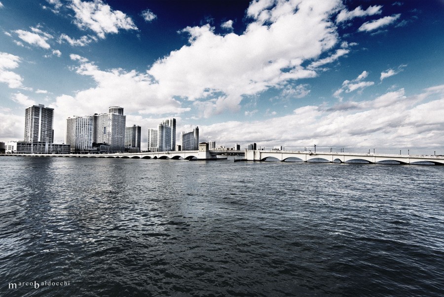 miami, florida, eua, eua, mar, costa, cidade, edifícios, cityscape,