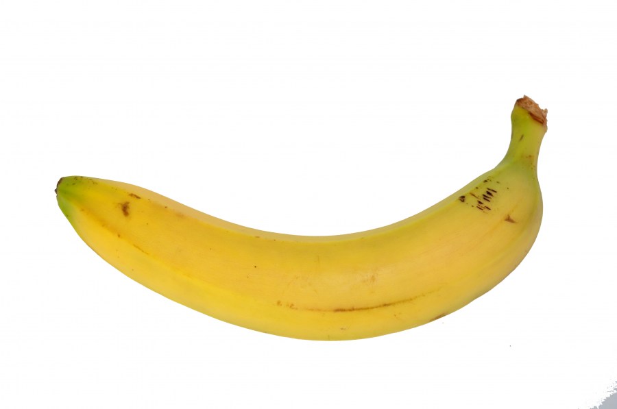banana, fruta, fundo branco, isolado, recortar,