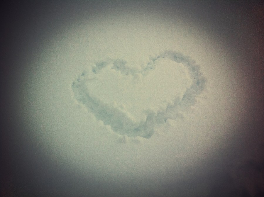 coração, amor, neve, frio, inverno, forma,