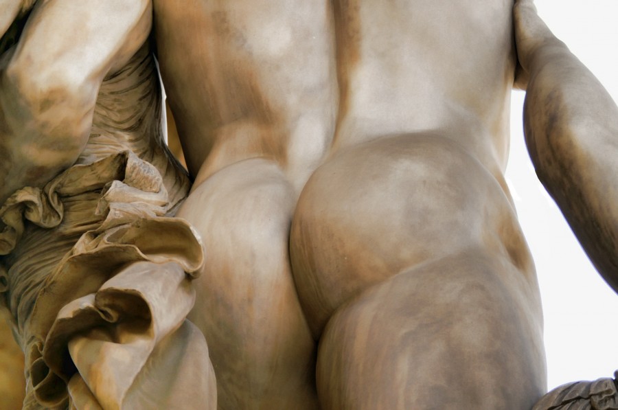 estátua, monumento, costas, vista traseira, traseira, cauda, ferro, arte, renascimento,