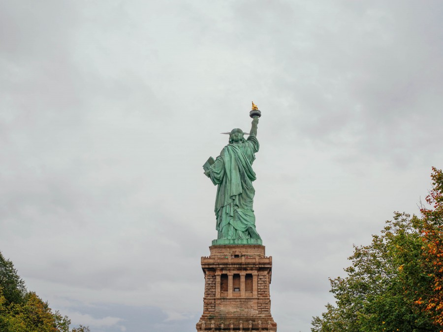 Estátua liberdade, eua, eua, estátua, dia, primeiro plano, símbolo, nova iorque,